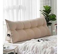 YSZBD Large Wedge Pillows Headboard Lumbar Support Cushion Waist Backrest with Pocket Couch Removable Washable Cover,for Bed Sofa Bedroom,#9-60x50x20cm