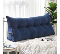 YSZBD Large Wedge Pillows Headboard Lumbar Support Cushion Waist Backrest with Pocket Couch Removable Washable Cover,for Bed Sofa Bedroom,D-180x50x20cm