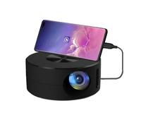 YT200 Mini Mobile Projector Home Use Palm Size Remote IOS Android System Wire Screen Mirroring,Portable Home Theater Small Entertainment Projector, Can Be Plugged Into a Phone, supports mobile power