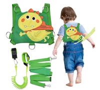 YTACREA 3 in 1 Toddler Baby Reins, Baby Walking Harness with Anti Lost Wrist Reins, Child Harness and Leash with Key Lock, Child Protective Leashes While Walking for Outdoor Activity, Dinosaur