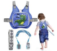 YTACREA Children's Safety Lead, 4-in-1 Children's Leash Backpack, Children's Safety Leash Backpack with Anti-Lost Belt, Wrist Link, Children's Lead Harness, Toddler Backpack 1 2 3 4 5 Years