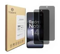 Ytaland Pack of 2 Privacy Screen Protectors for Xiaomi Redmi Note 14 4G/5G 6.67 Inch (Not for Note 14 Pro), Anti-Spy Protective Glass, Privacy Screen Film, [Anti-Spy] [9H Hardness for Tempered Glass]