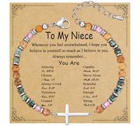 Ytanhr Christian Cross Bracelet for Women, Confirmation Baptism Easter Gifts, Unique Gift for Friends Daughter Grand Mom Sister Niece Godmother in Christ Birthday Christmas, One Size, no gemstone
