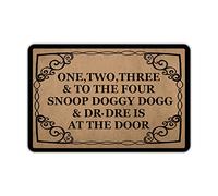 Ytanie Welcome Mats for Front Door Outdoor Entry One Two Three and to The Four Dogg is at The Door Doormat Non Slip Rubber Mat for Home Indoor Farmhouse Funny Kitchen Rugs Patio Full Brown
