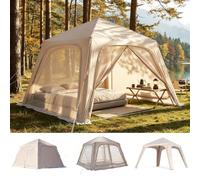 Ytaoeo Inflatable Tent Outdoor camping tent with chimney opening Inflatable camping tent made of waterproof Oxford fabric Air glamping tents for 4 seasons campings