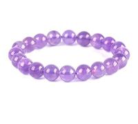 YTBHSHXZ 12mm,Natural Amethyst Gemstone Stretch Bracelet, Chakra Yoga Beaded Quartz Bracelets,Handmade Jewelry Gifts(12mm)