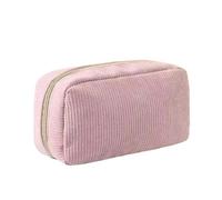 YTBHSHXZ, 2pcs Corduroy Large Capacity Stationery Solid Color School Supplies Pencil Pouch for Schools(Roze)