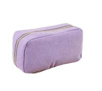 YTBHSHXZ, 2pcs Corduroy Large Capacity Stationery Solid Color School Supplies Pencil Pouch for Schools(Purple)