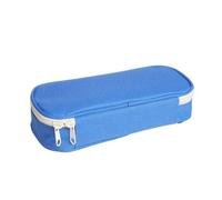 YTBHSHXZ, 2pcs Creative Solid Color Pencil Bag High Capacity Canvas Stationery Storage Bag for Schools(Blu)