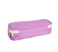 YTBHSHXZ, 2pcs Creative Solid Color Pencil Bag High Capacity Canvas Stationery Storage Bag for Schools(Purple)