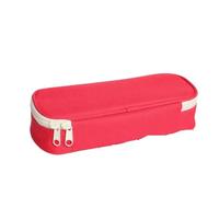 YTBHSHXZ, 2pcs Creative Solid Color Pencil Bag High Capacity Canvas Stationery Storage Bag for Schools(Red)