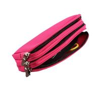 YTBHSHXZ, 2pcs Large-Capacity Solid-Colour Student Stationery School Office Pencil Case for Schools(Rose Red)