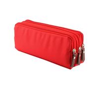 YTBHSHXZ, 2pcs Large-Capacity Solid-Colour Student Stationery School Office Pencil Case for Schools(Red)