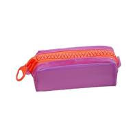 YTBHSHXZ, 2pcs Large Zipper Square Large Capacity Student Stationery School Supplies Storage Bag for Schools(Purple)