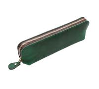 YTBHSHXZ, 2pcs Leather Pencil Bag Zipper Pouch Handmade Creative School Stationary Products for Schools(Grün)