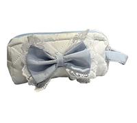 YTBHSHXZ, 2pcs Pencil Case Bow Pen Bag Heart Stationery Zipper Bag Large Capacity School Supp for Schools(Blu)