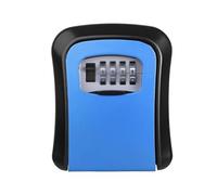 YTBHSHXZ, 4-Digit Combination Key Safe Storage Lock Box Resettable Safe Security Password Box Weatherproof Key Holder(Blu)