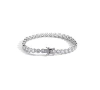YTBHSHXZ, 4mm Tennis Bracelets for Women 18K Gold Plated Classic Synthetic Diamond Tennis Bracelet Round Cut CZ Bracelets for Women Bridal Jewelry
