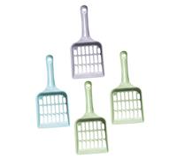 YTBHSHXZ 4pcs Pet Litter Humanized Handle Easy to Clean Cat Poop Scooper Random Color