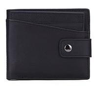 YTBHSHXZ Blocking Wallet Bifold Leather with Coin Pocket Credit Card Slots ID Window Minimalist Holder(Black)