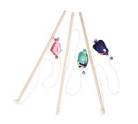YTBHSHXZ cat teaser, 3pcs Interactive Cat with Bells Catnip Fish Engaging Kitten Plaything Random Color