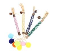 YTBHSHXZ cat teaser, 4pcs Interactive Teaser Sticks for Chewing Teething and Playtime Engaging Catnip Alternative