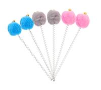 YTBHSHXZ cat teaser, 6pcs Cat Fishing Pole Toys Cup Base Interactive Spring for Indoor Play Engaging for Healthy Exercise