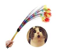 YTBHSHXZ cat teaser, Bell Colorful Teaser Stick Random Colors 1 Piece Fun for Kittens and Cats Engaging Pet Supplies