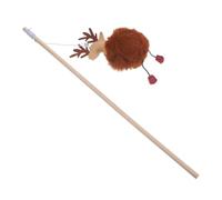 YTBHSHXZ cat teaser, Christmas Interactive Kitten Toy for Indoor Play Anxiety Alleviation Safe Teasing Rod for Cats(Brown)
