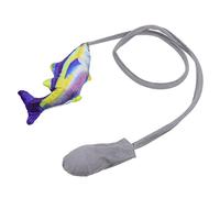 YTBHSHXZ cat teaser, Interactive Toy Plush Stimulating Jumping Fish Pet for Active Kittens Scratch-resistant Design(Assorted Color)