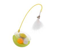 YTBHSHXZ cat teaser, Multi-activity Cat Toy Turntable Teaser Stick Wobble for Bored Kittens