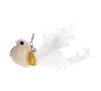 YTBHSHXZ cat teaser, with Realistic Bird Replacement Head Feathered Design with Bell for Indoor Play Encourages Physical Activity(Golden)