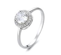 YTBHSHXZ diamond ring， Diamond Ring Full Round Four-Claw for Women Gifts(5)