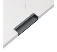 YTBHSHXZ Drawer Handles， Shoe Cabinet Dark Handle Embedded Moving Door Closet Buckle Hand Invisible Drawer Modern Simple(Gray 120mm)