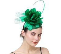 YTBHSHXZ, Fascinator Hats Headband Womens Feather Flower Brides Hair Accessories Wedding Party Headpiece(GN)