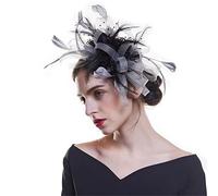 YTBHSHXZ， Feather Wedding Headwear Fascinators Hair Clip Hairpin Hat Cocktail Tea Party Hat Accessories(C)