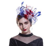 YTBHSHXZ， Feather Wedding Headwear Fascinators Hair Clip Hairpin Hat Cocktail Tea Party Hat Accessories(A)