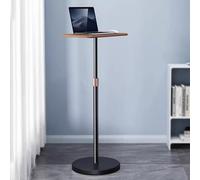 YTBHSHXZ, Laptop Stand Floor Stand for Laptop Projector,Standing & Sitting Height Adjustable 27.5" to 47",Raised Stand with Wood Desktop,Office Home,Walnut(Walnut)