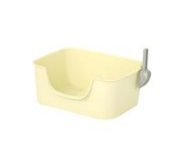 YTBHSHXZ large cat litter trays, Open Top Pet Litter Tray Cat Litter Box Pet Supplies for Indoor Cats Sturdy Cat Sand Basin with High Side Kitten Potty Toilet,(White)