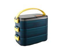 YTBHSHXZ Lunch Box， Bento Boxes 304 Stainless Steel Lunch Box Multilayer Microwaveable Students Children The Picnic Tablewar(Blue)