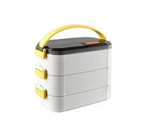 YTBHSHXZ Lunch Box， Bento Boxes 304 Stainless Steel Lunch Box Multilayer Microwaveable Students Children The Picnic Tablewar(Grau)