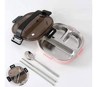 YTBHSHXZ Lunch Box， Bento Boxes Box Separate Stainless Steel, Portable Insulation Compartment Lunch with Cutlery for Teenagers(Pink)