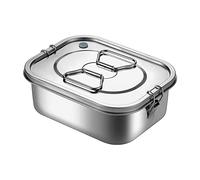YTBHSHXZ Lunch Box， Bento Boxes Double Layer Stainless Steel Lunch Box 2/3 Grid Leak-Proof Strong Tightness for Storing(Large 3 Gird)