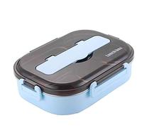 YTBHSHXZ Lunch Box， Bento Boxes Lunch Box 2 Compartment, Stainless Steel Leakproof Storage Container Suitable for(Blue)
