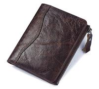 YTBHSHXZ Men's Leather Wallets Slim Purse Built-in Card Holder 10 Credit Slots(Blu)