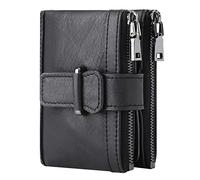 YTBHSHXZ Mens Wallet Blocking Bifold Leather Safe Soft(Black)