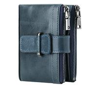 YTBHSHXZ Mens Wallet Blocking Bifold Leather Safe Soft(Blu)