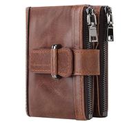 YTBHSHXZ Mens Wallet Blocking Bifold Leather Safe Soft(Bruin)