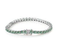 YTBHSHXZ, Moissanite Tennis Bracelets for Women 4mm D Color VVS1 Clarity Blue Green Diamond Bracelet S925 Sterling Silver Moissanite Bracelet with Certificate 9 in Gemstone Moissanite
