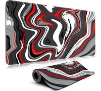 YTBHSHXZ mouse mat， Black White Red Gray Mat with Stitched Edges,Non-Slip Base Keyboard Mousepad for Home Office Gaming Work(700x400x3mm)